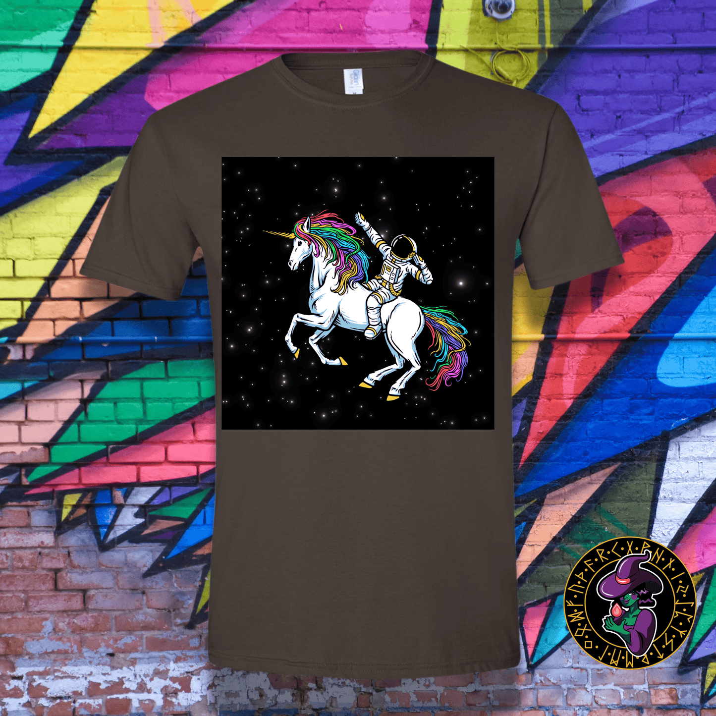 T-Shirt Dark Chocolate / S Galactic Unicorn Rider T-Shirt Galactic Unicorn Rider T-Shirt