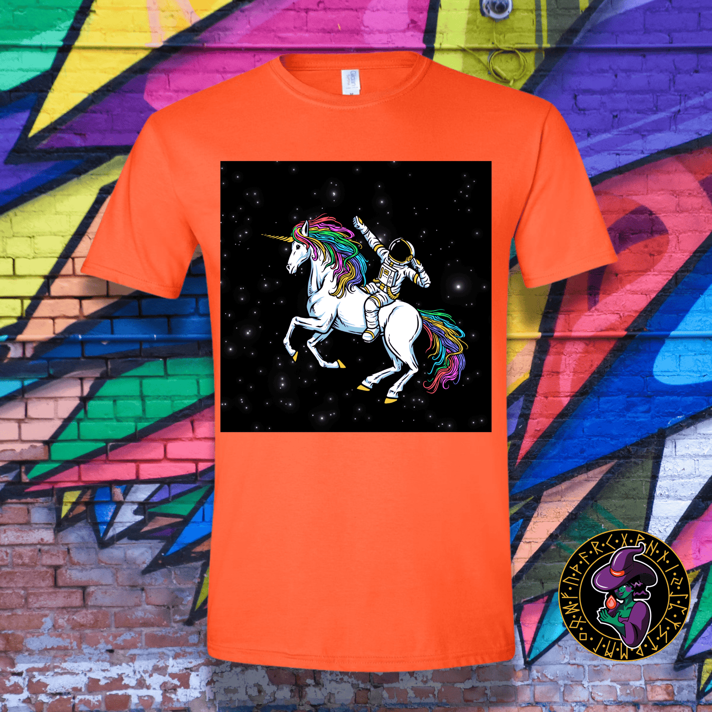 T-Shirt Orange / S Galactic Unicorn Rider T-Shirt Galactic Unicorn Rider T-Shirt