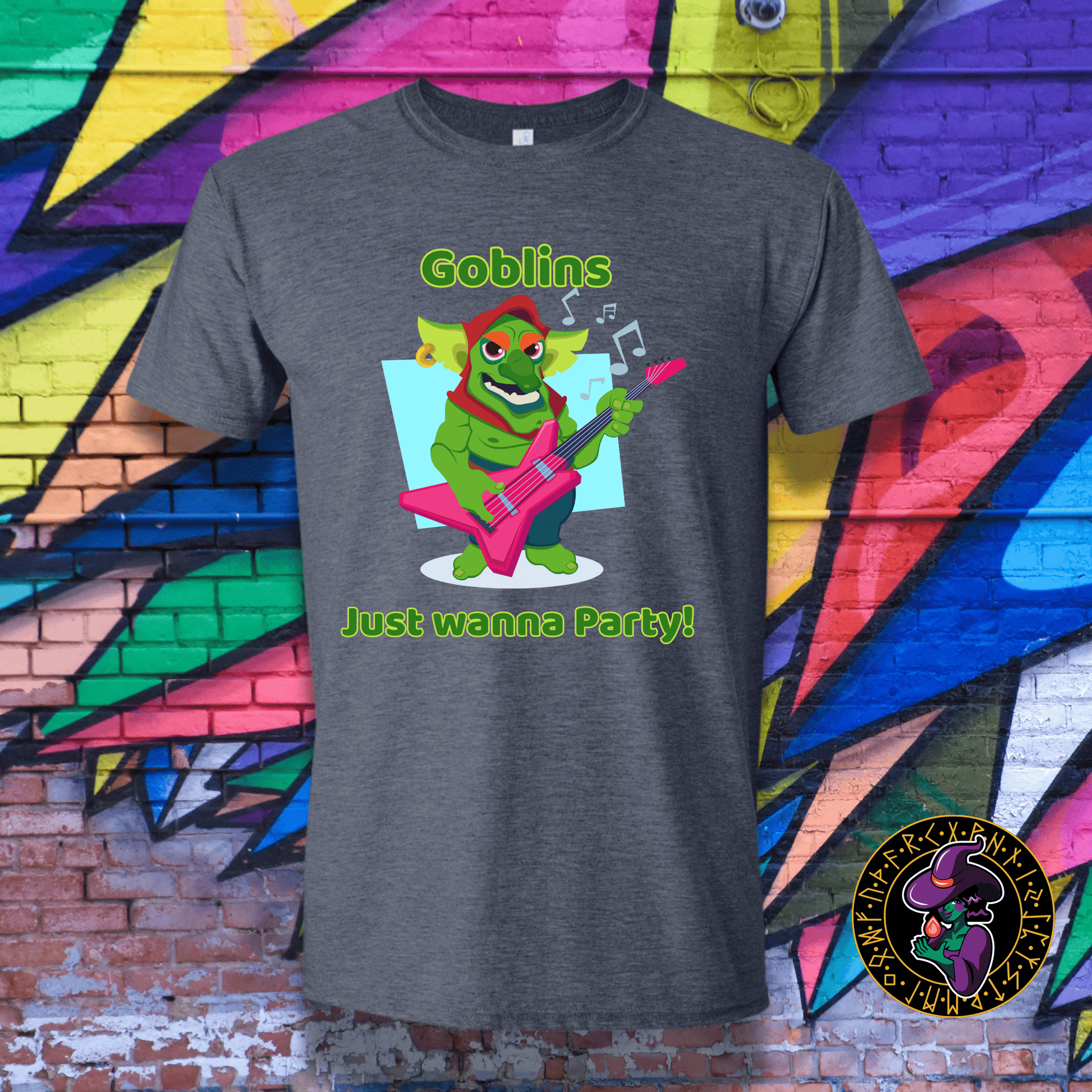 T-Shirt Heather Navy / S Goblins Just Wanna Party! T-Shirt