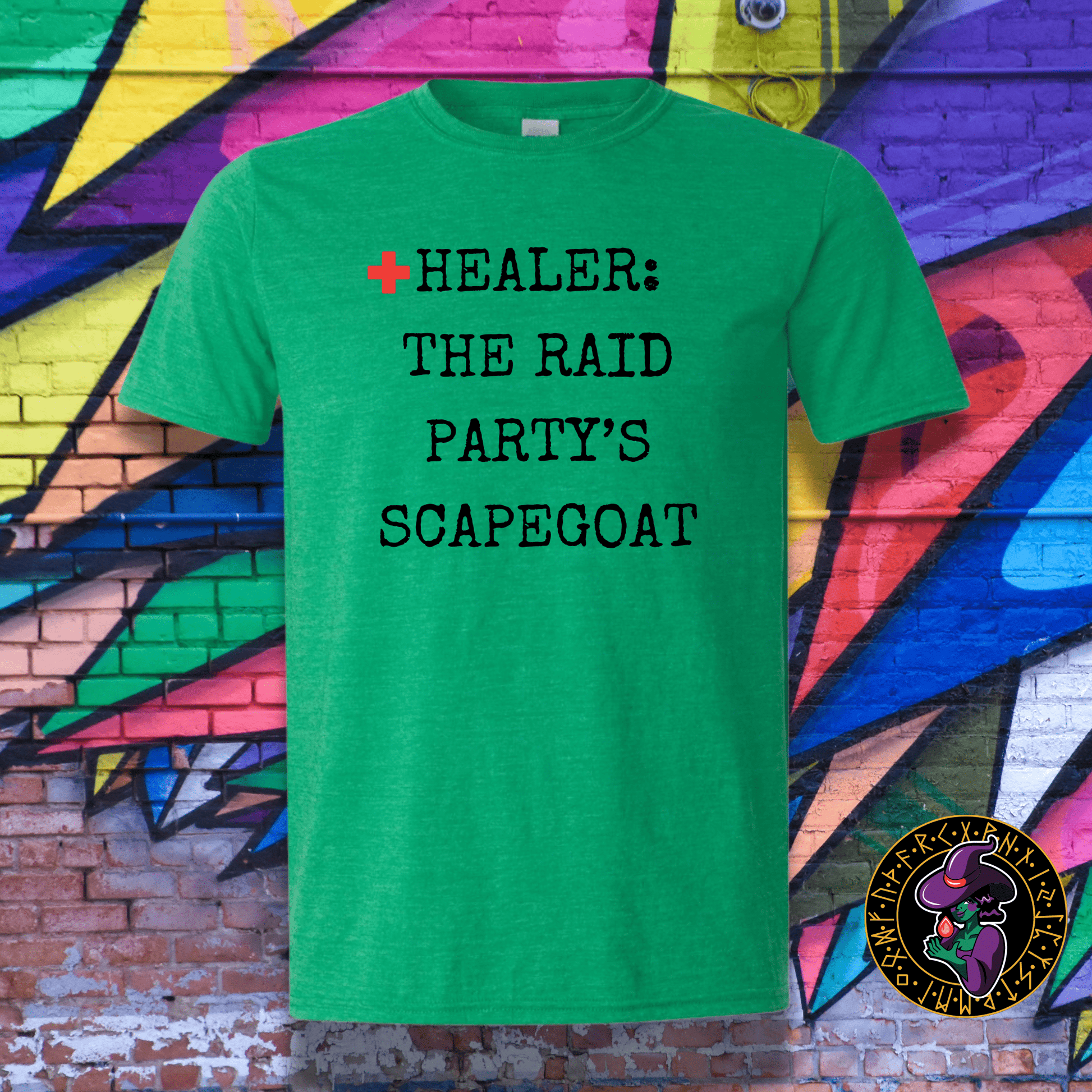 T-Shirt Heather Irish Green / S Healer: The Raid Party's Scapegoat T-Shirt Healer: The Raid Party's Scapegoat T-Shirt