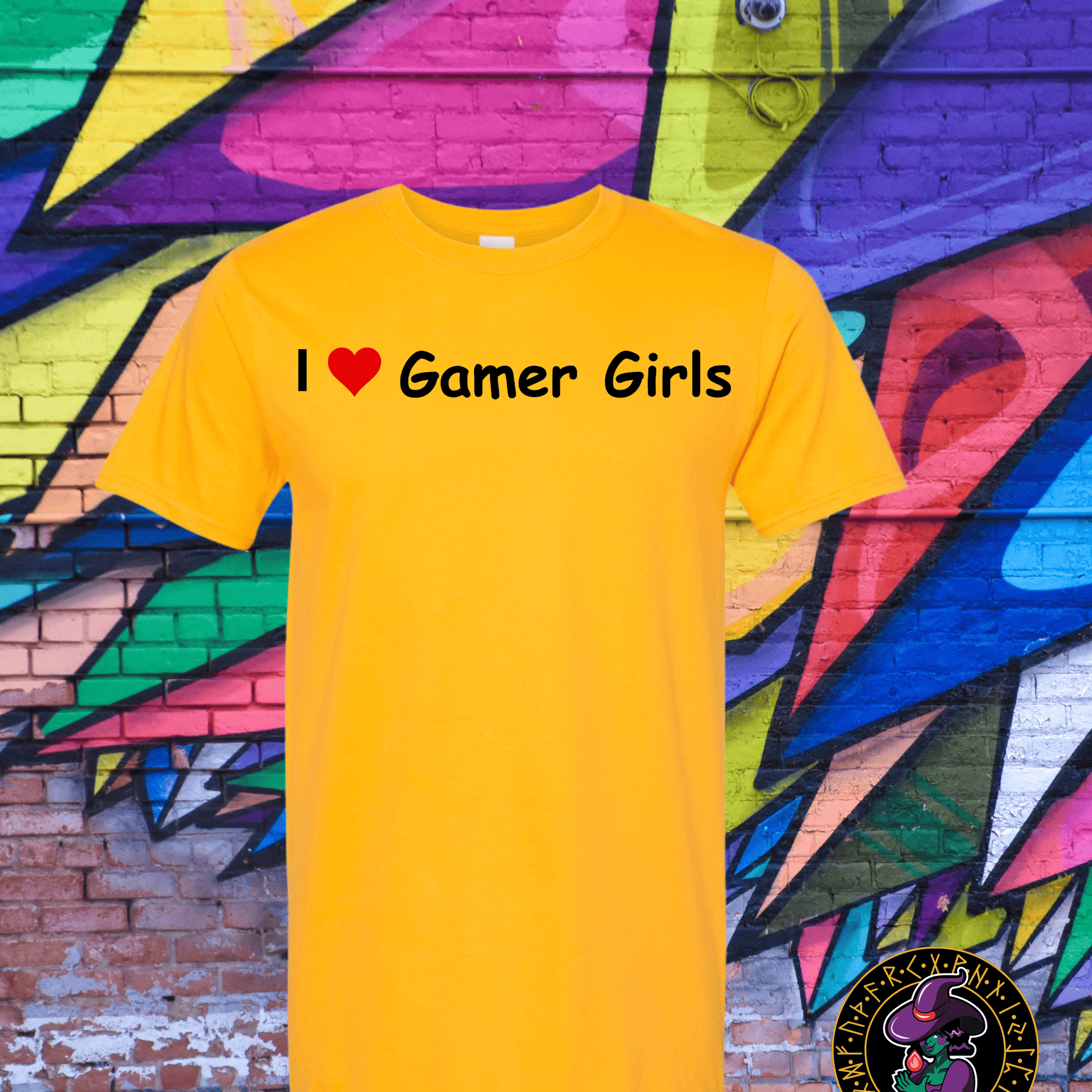 T-Shirt Gold / S I ♥ Gamer Girls T-Shirt I ♥ Gamer Girls T-Shirt