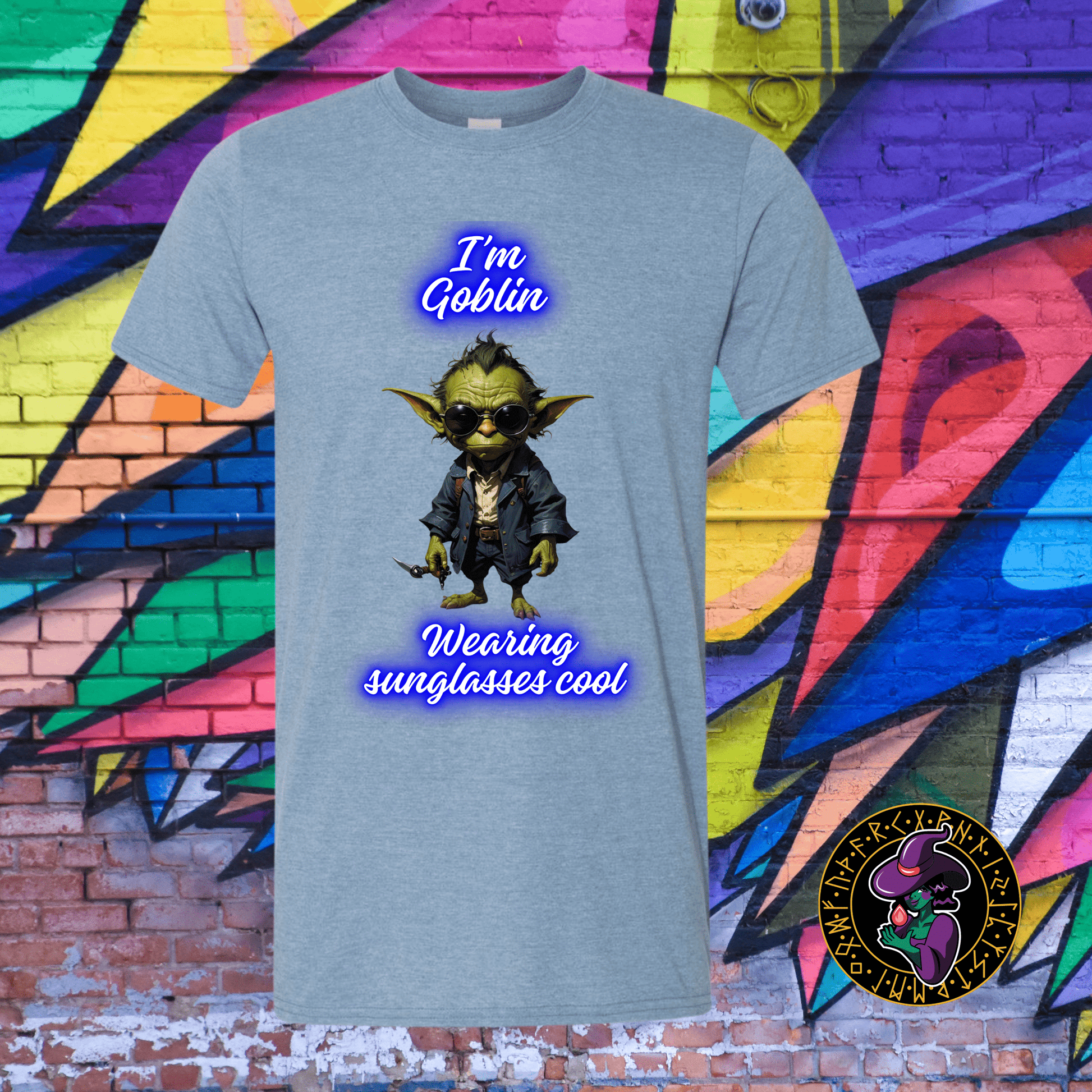 T-Shirt Heather Indigo / S I'm Goblin wearing sunglasses cool T-Shirt I'm Goblin wearing sunglasses cool T-Shirt