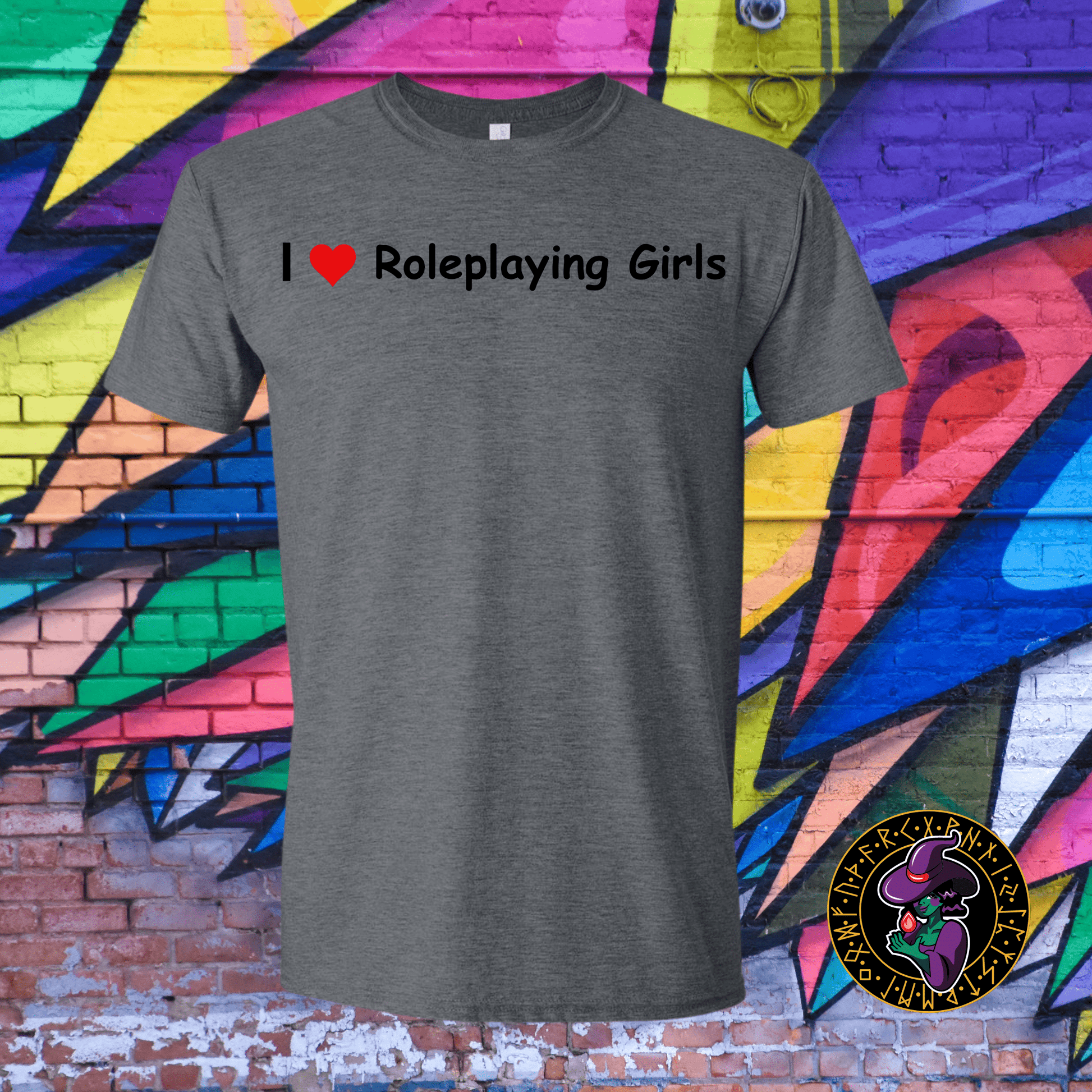 T-Shirt Dark Heather / S I ♥ Role Playing Girls T-Shirt I ♥ Role Playing Girls T-Shirt