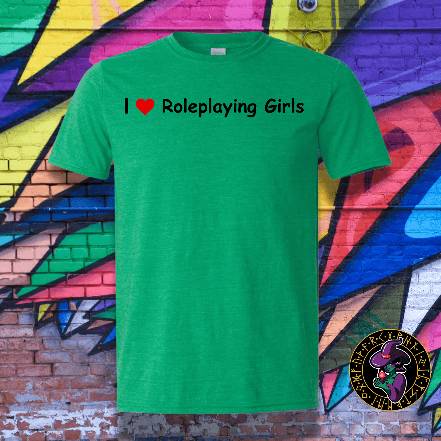 T-Shirt Heather Irish Green / S I ♥ Role Playing Girls T-Shirt I ♥ Role Playing Girls T-Shirt