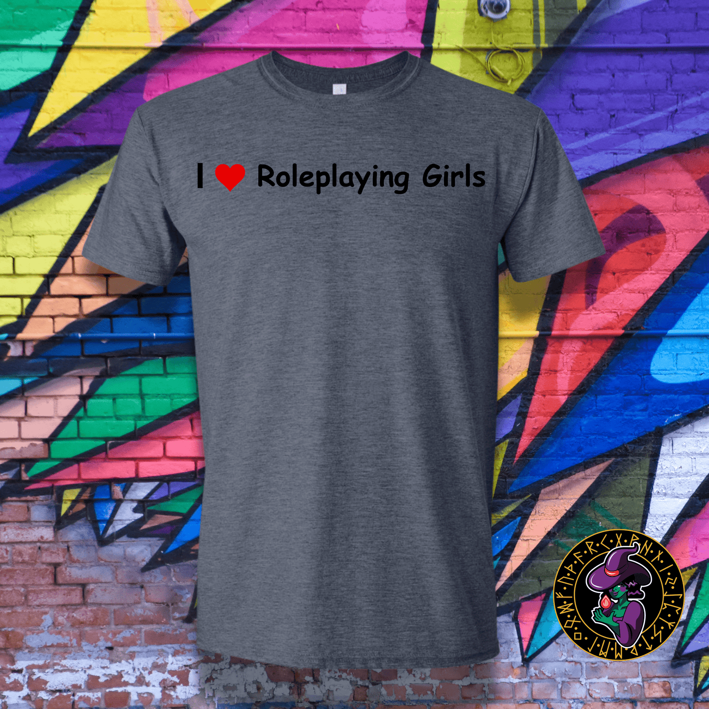 T-Shirt Heather Navy / S I ♥ Role Playing Girls T-Shirt I ♥ Role Playing Girls T-Shirt