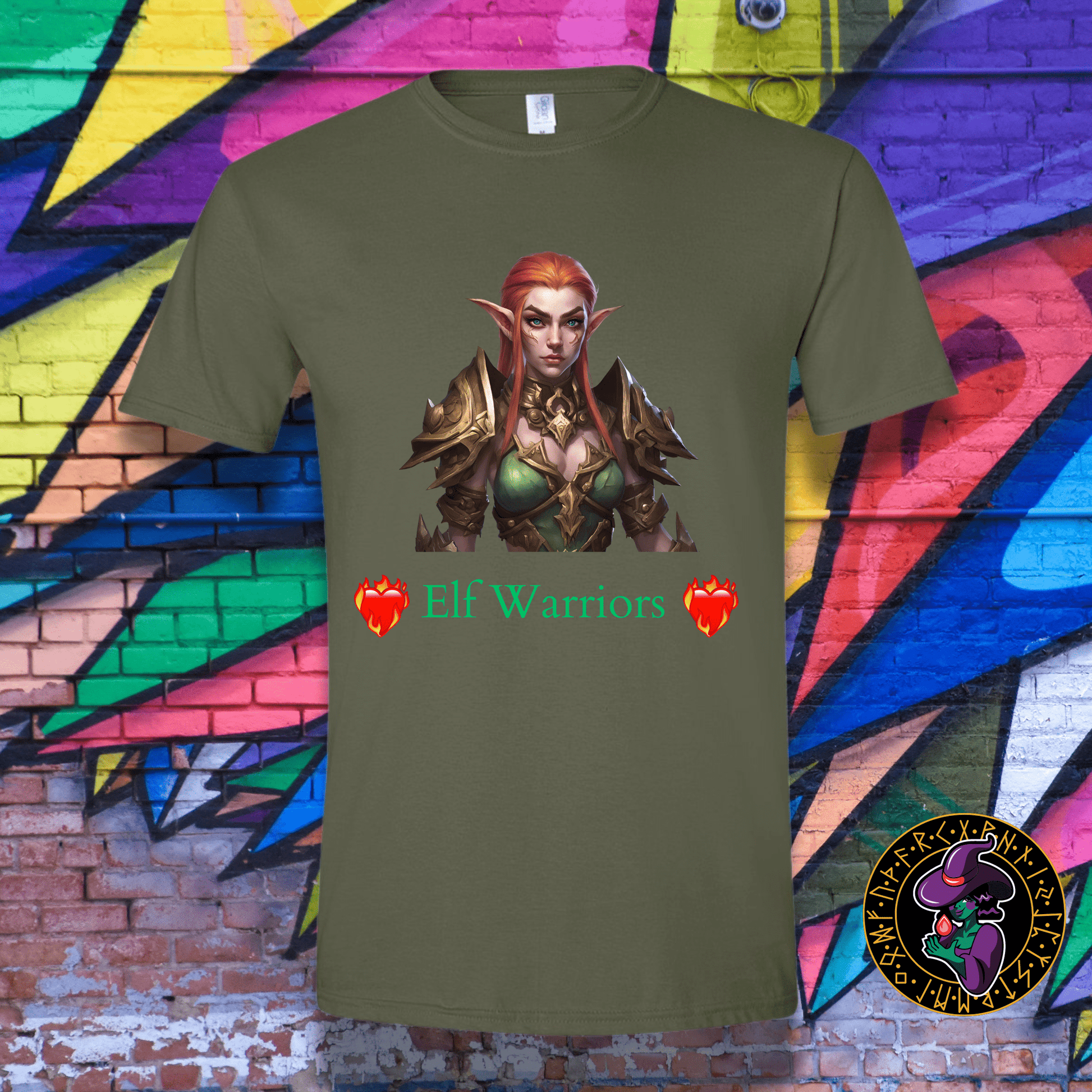 T-Shirt Military Green / S Love Elf Warriors T-Shirt Love Elf Warriors T-Shirt