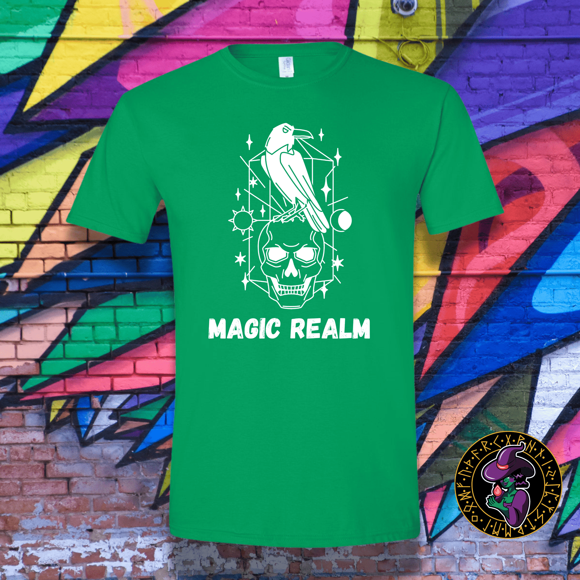 T-Shirt Irish Green / S Magic Realm Raven T-Shirt Magic Realm Raven T-Shirt