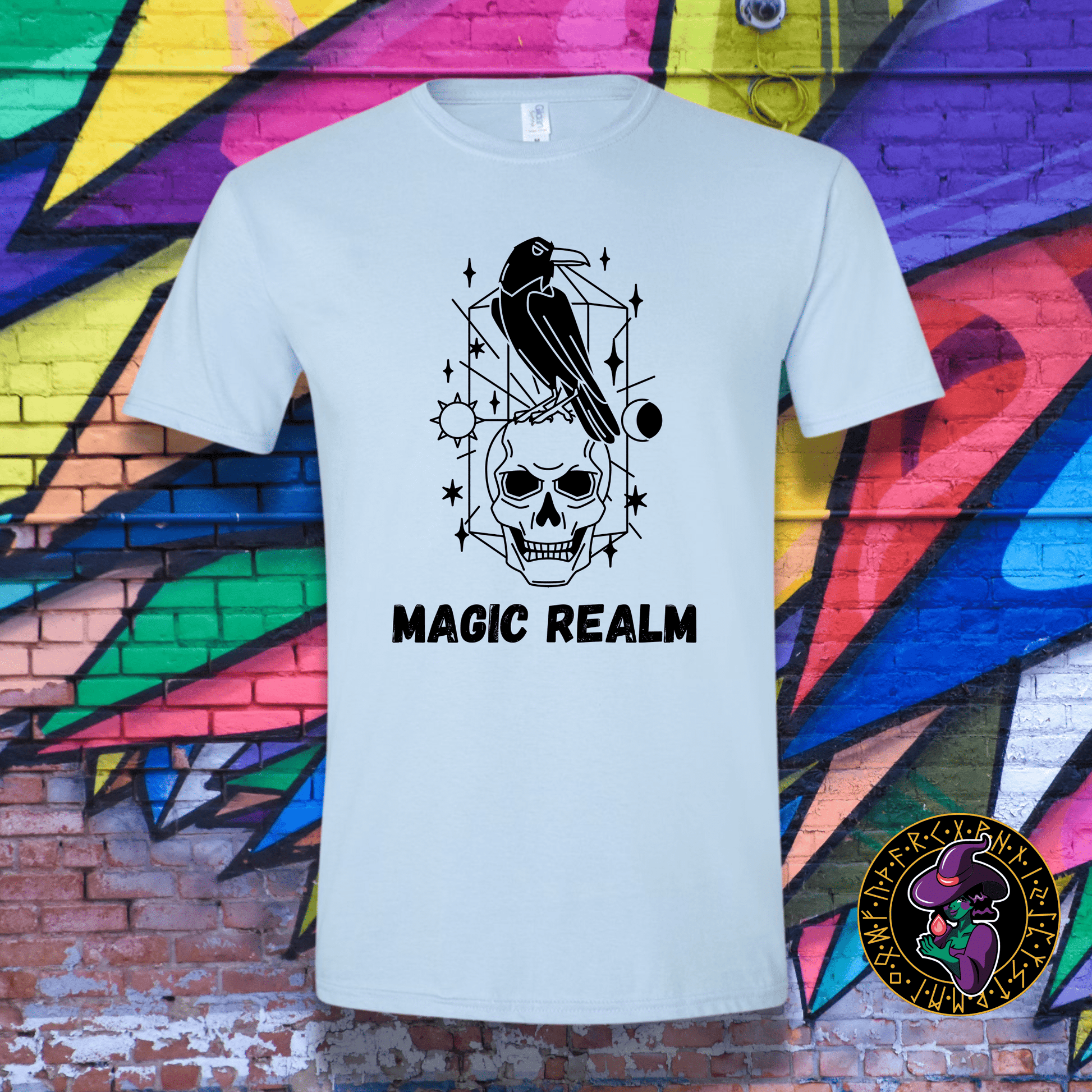 T-Shirt Light Blue / S Magic Realm Raven T-Shirt Magic Realm Raven T-Shirt