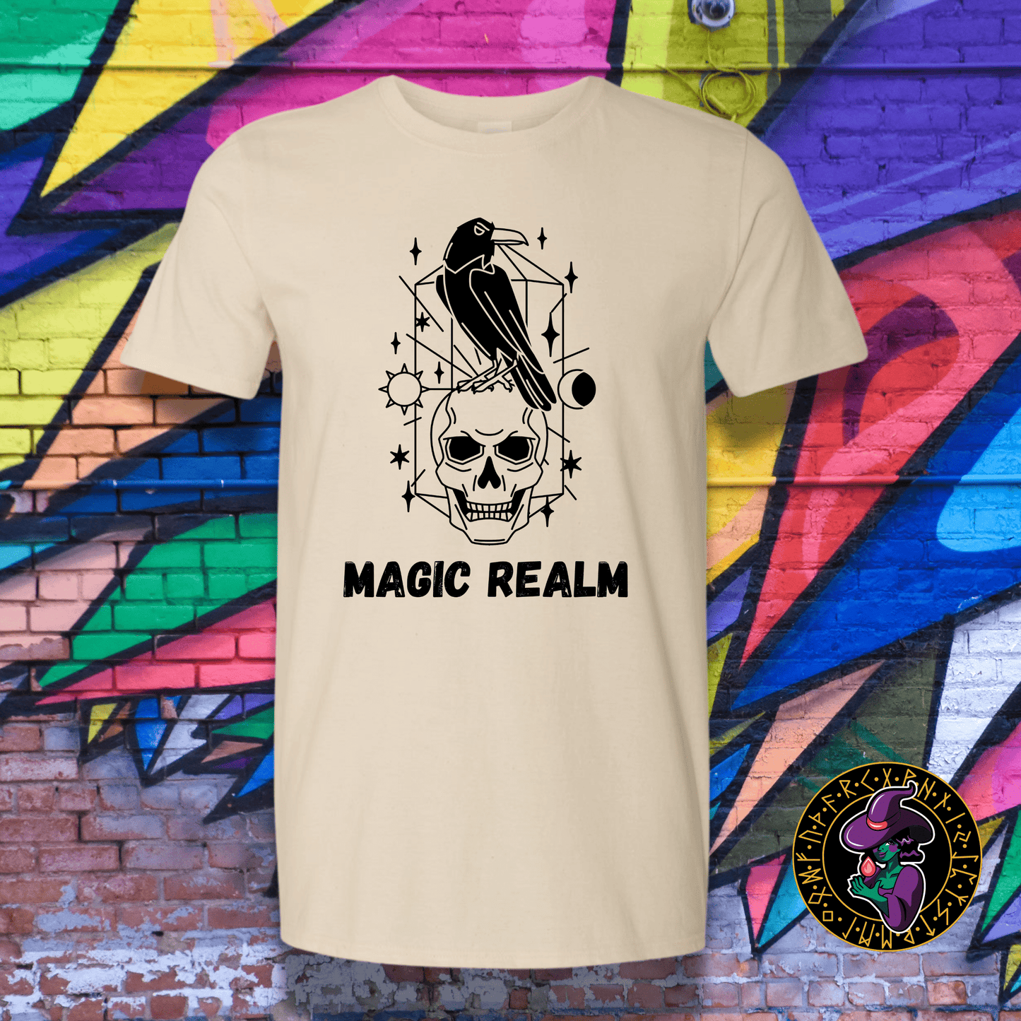 T-Shirt Natural / S Magic Realm Raven T-Shirt Magic Realm Raven T-Shirt