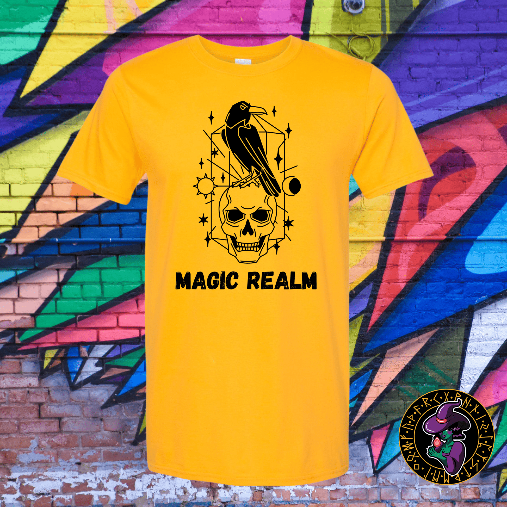 T-Shirt Gold / S Magic Realm Raven T-Shirt Magic Realm Raven T-Shirt