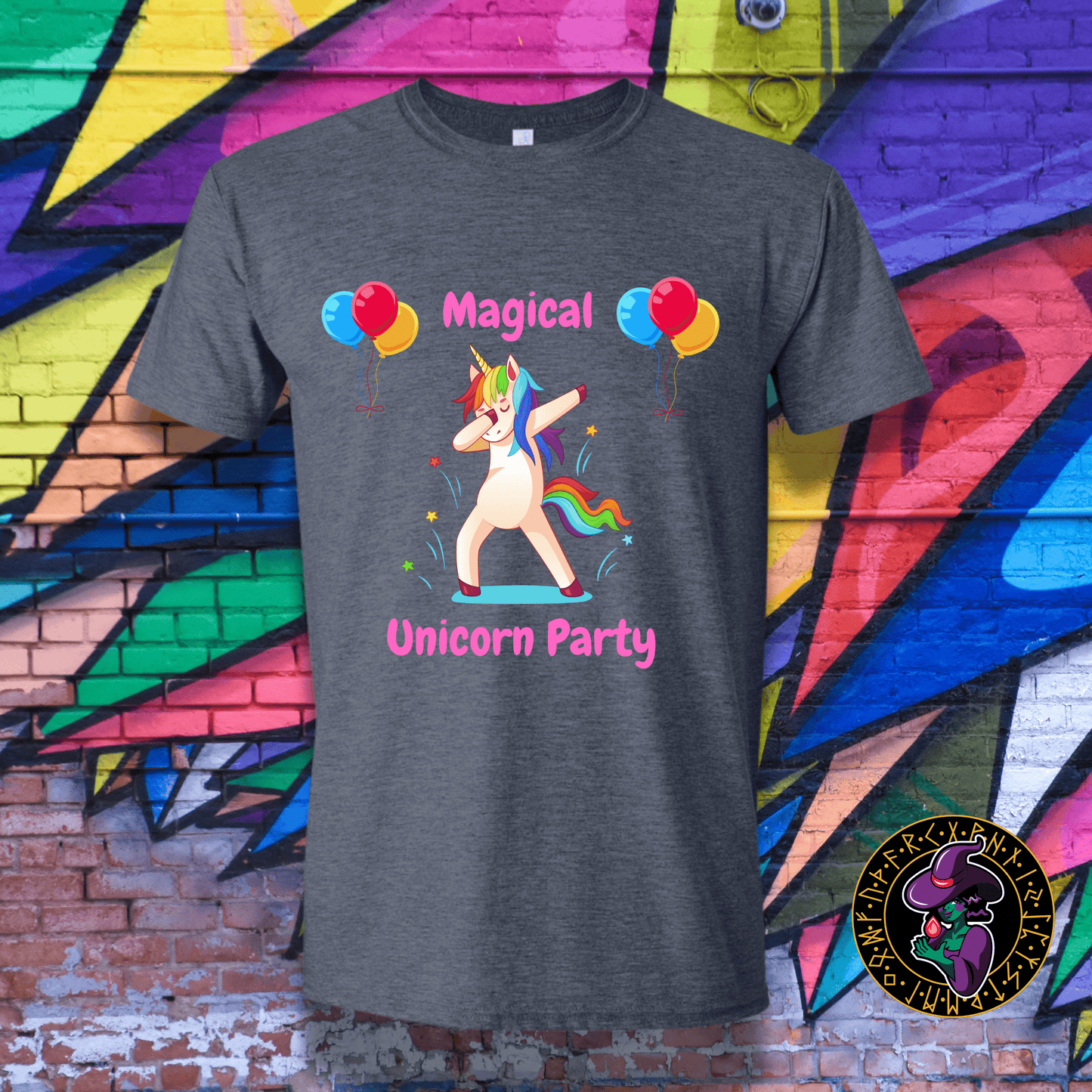 T-Shirt Heather Navy / S Magical Unicorn Party T-Shirt