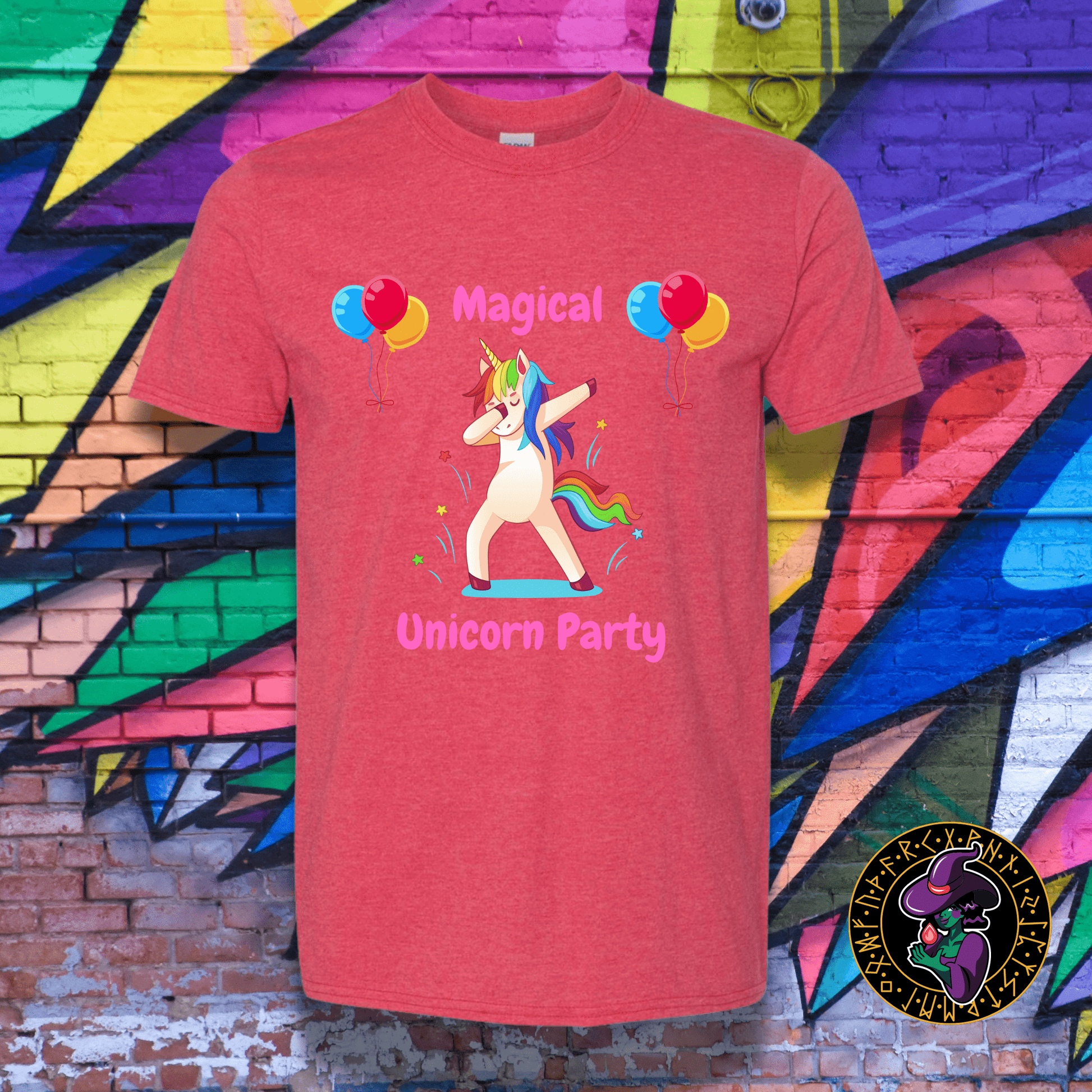 T-Shirt Heather Red / S Magical Unicorn Party T-Shirt