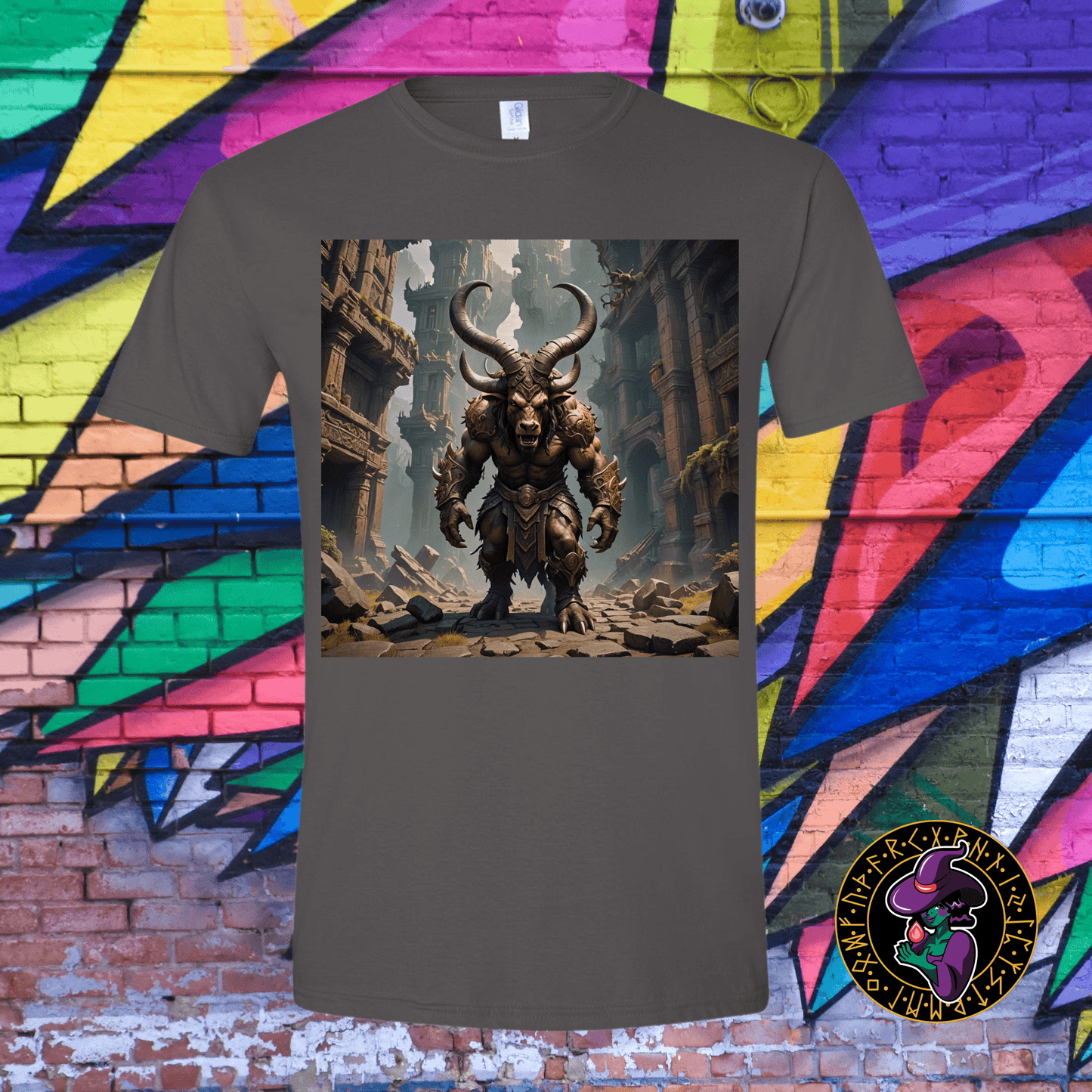 T-Shirt Charcoal / S Menacing Minotaur T-Shirt Menacing Minotaur T-Shirt