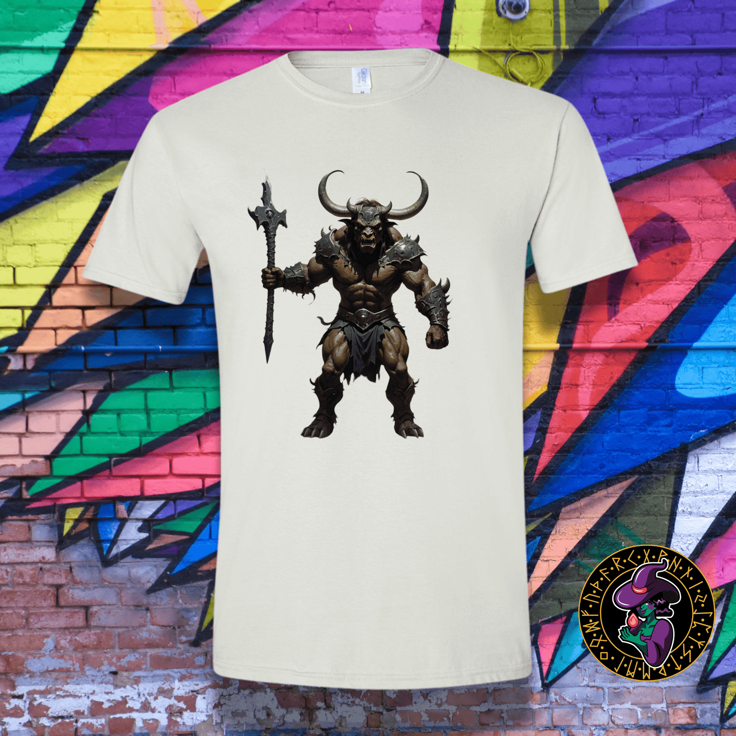 T-Shirt White / S Minotaur Warrior  T-Shirt Minotaur Warrior  T-Shirt