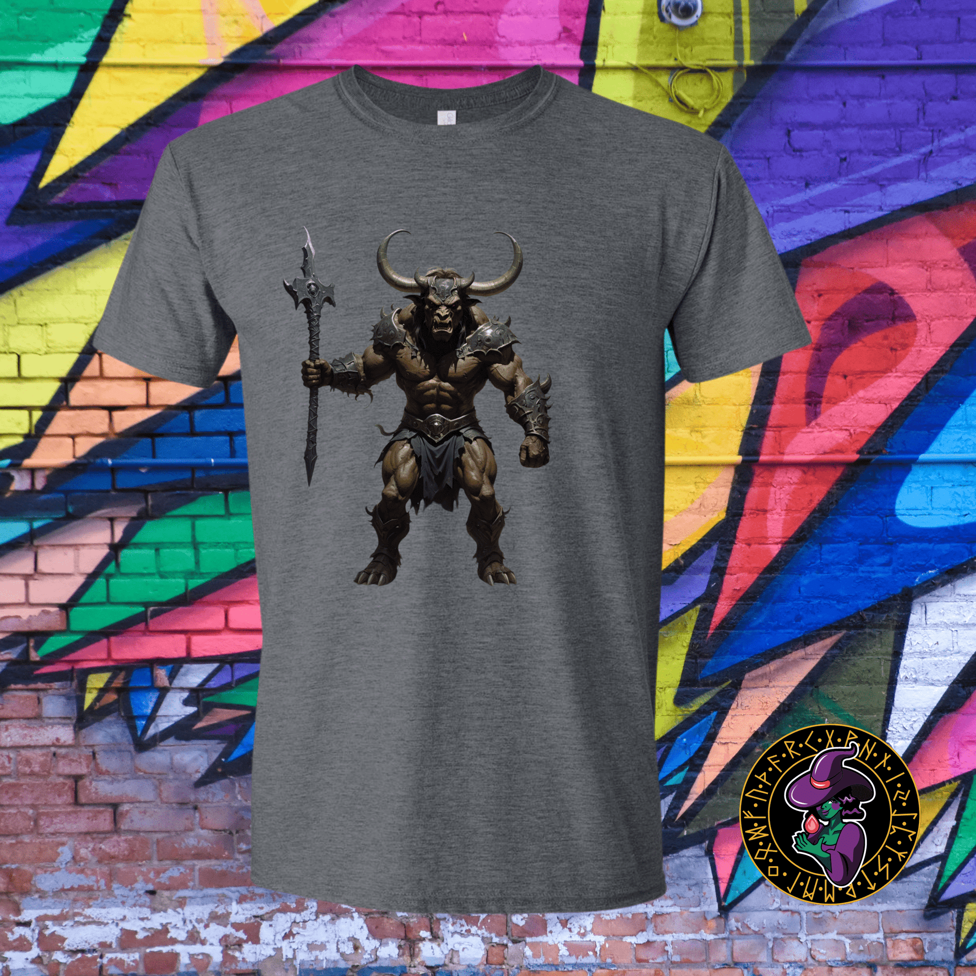 T-Shirt Dark Heather / S Minotaur Warrior  T-Shirt Minotaur Warrior  T-Shirt