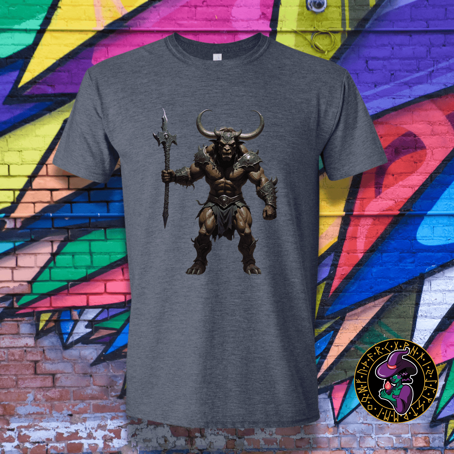 T-Shirt Heather Navy / S Minotaur Warrior  T-Shirt Minotaur Warrior  T-Shirt