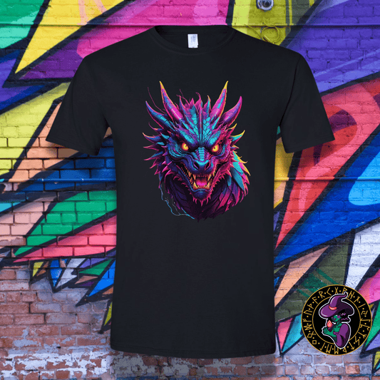 T-Shirt Black / S Neon Dragon Majesty T-Shirt Neon Dragon Majesty T-Shirt