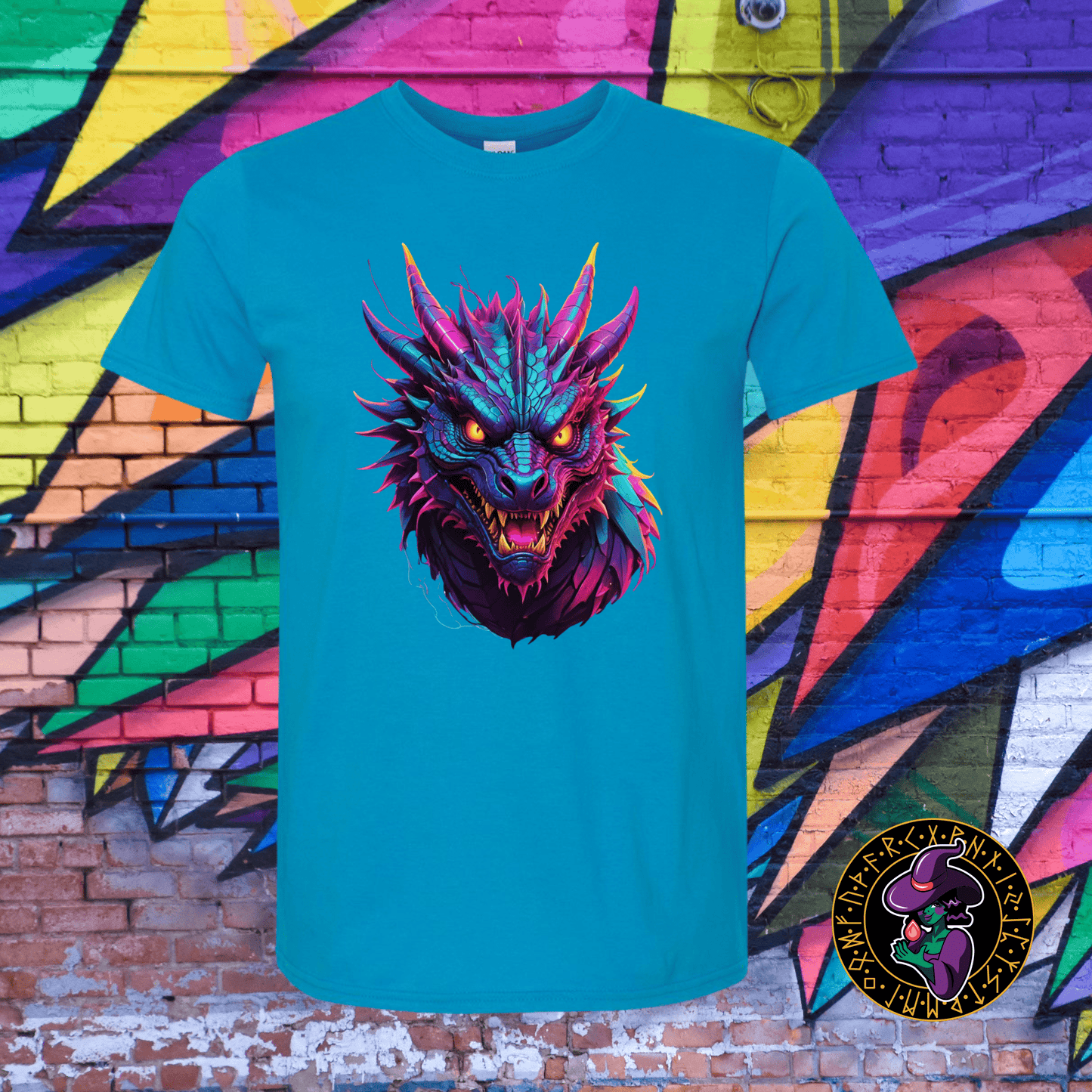 T-Shirt Sapphire / S Neon Dragon Majesty T-Shirt Neon Dragon Majesty T-Shirt