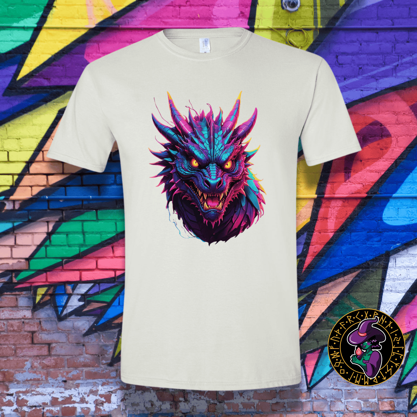 T-Shirt White / S Neon Dragon Majesty T-Shirt Neon Dragon Majesty T-Shirt