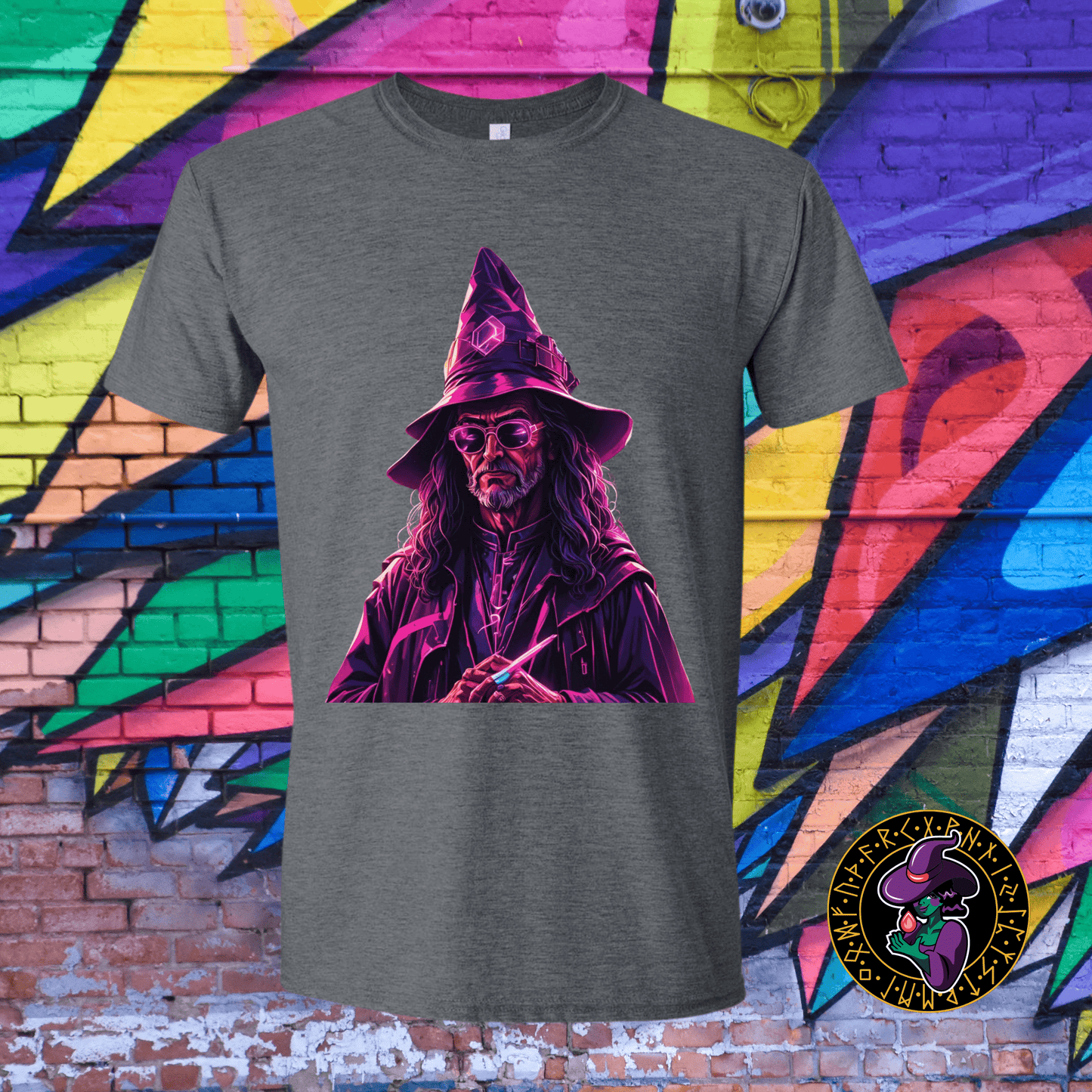 T-Shirt Dark Heather / S Neon Wizard T-Shirt Neon Wizard T-Shirt