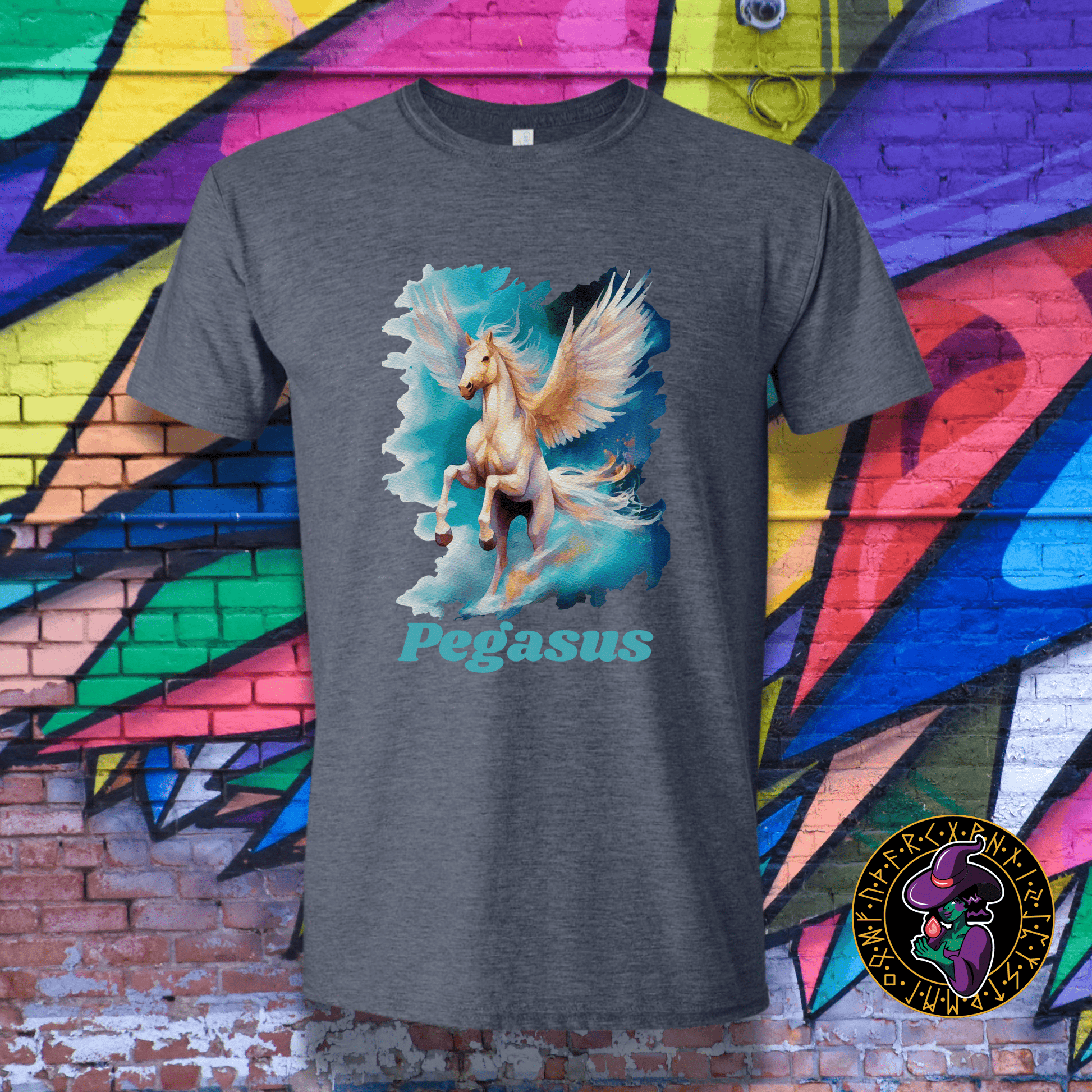 T-Shirt Heather Navy / S Pegasus Painting T-Shirt Pegasus Painting T-Shirt