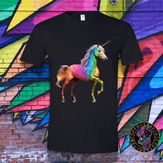 T-Shirt Black / S Rainbow Unicorn T-Shirt Rainbow Unicorn T-Shirt