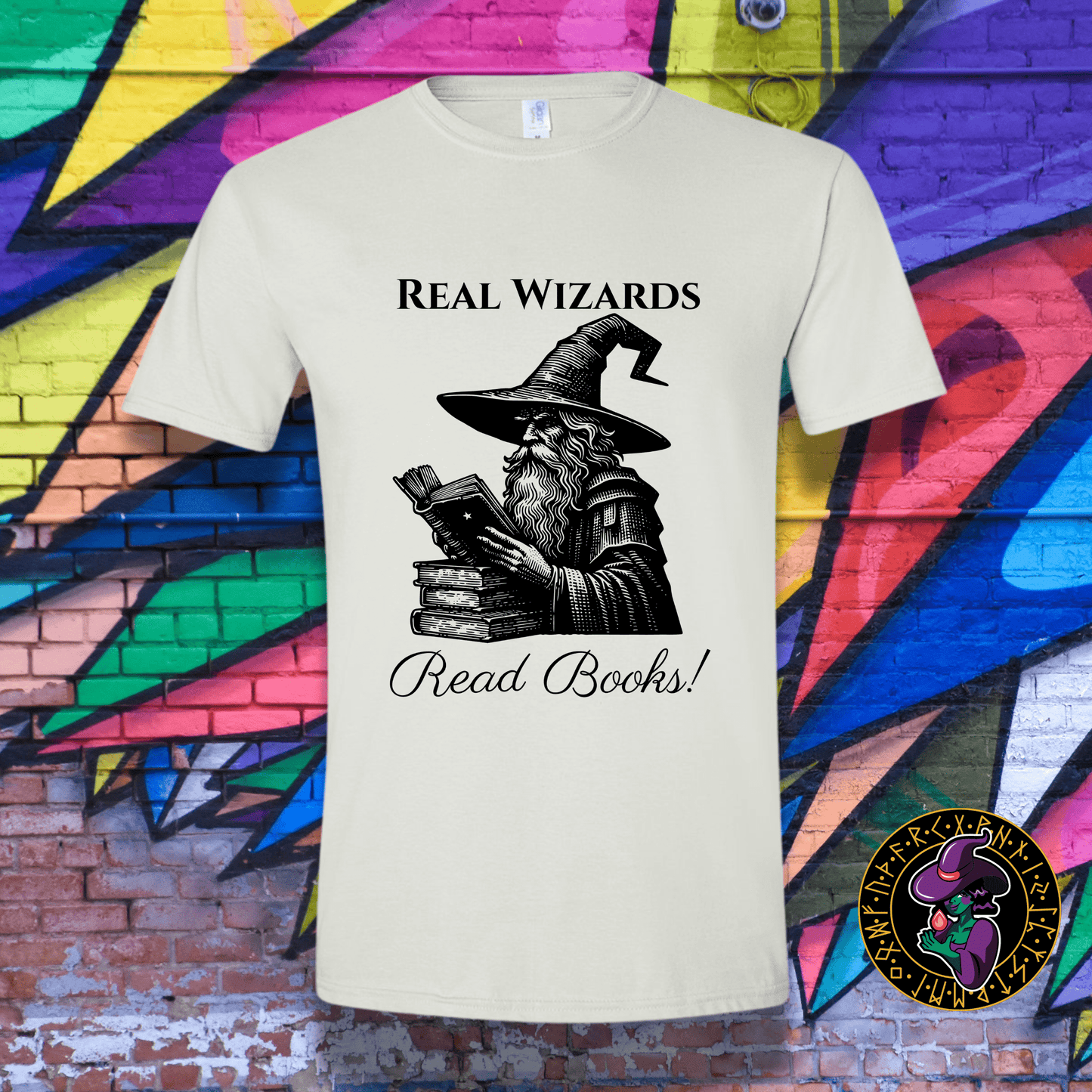 T-Shirt White / S Real Wizards Read Books T-Shirt