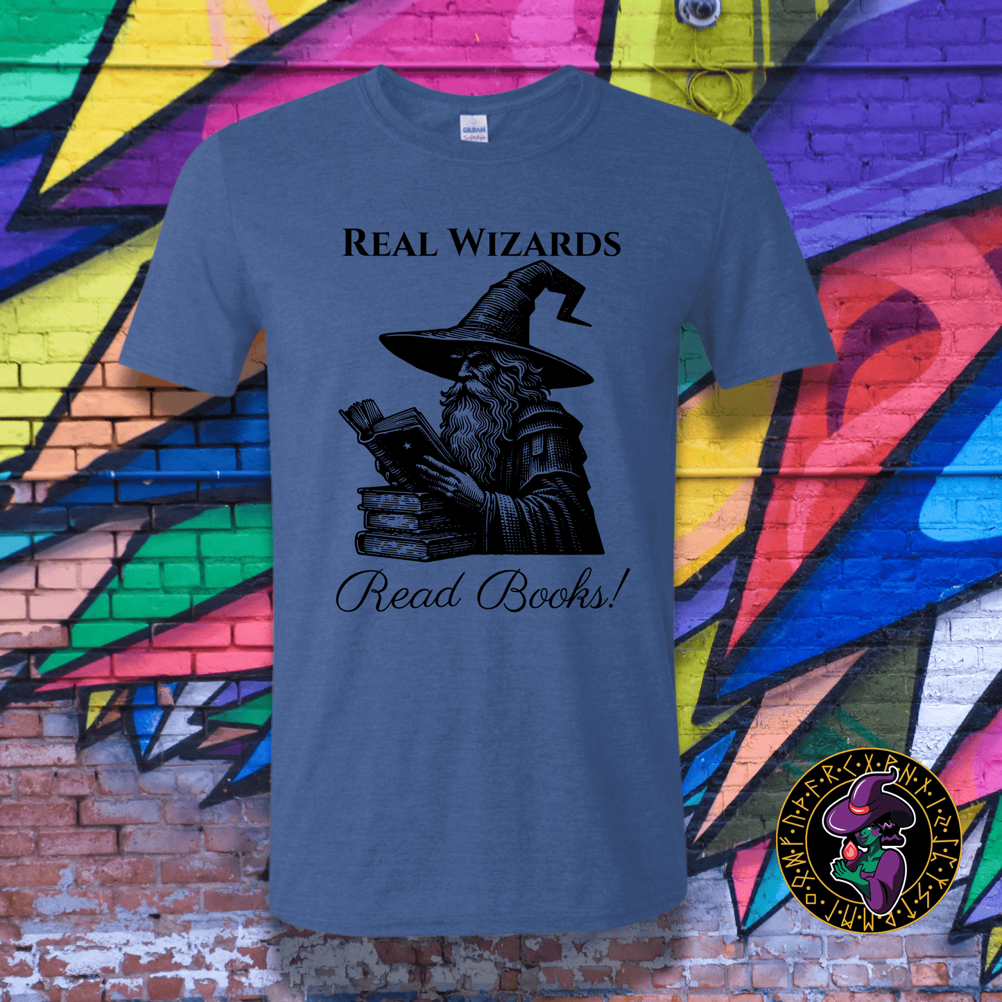 T-Shirt Heather Royal / S Real Wizards Read Books T-Shirt