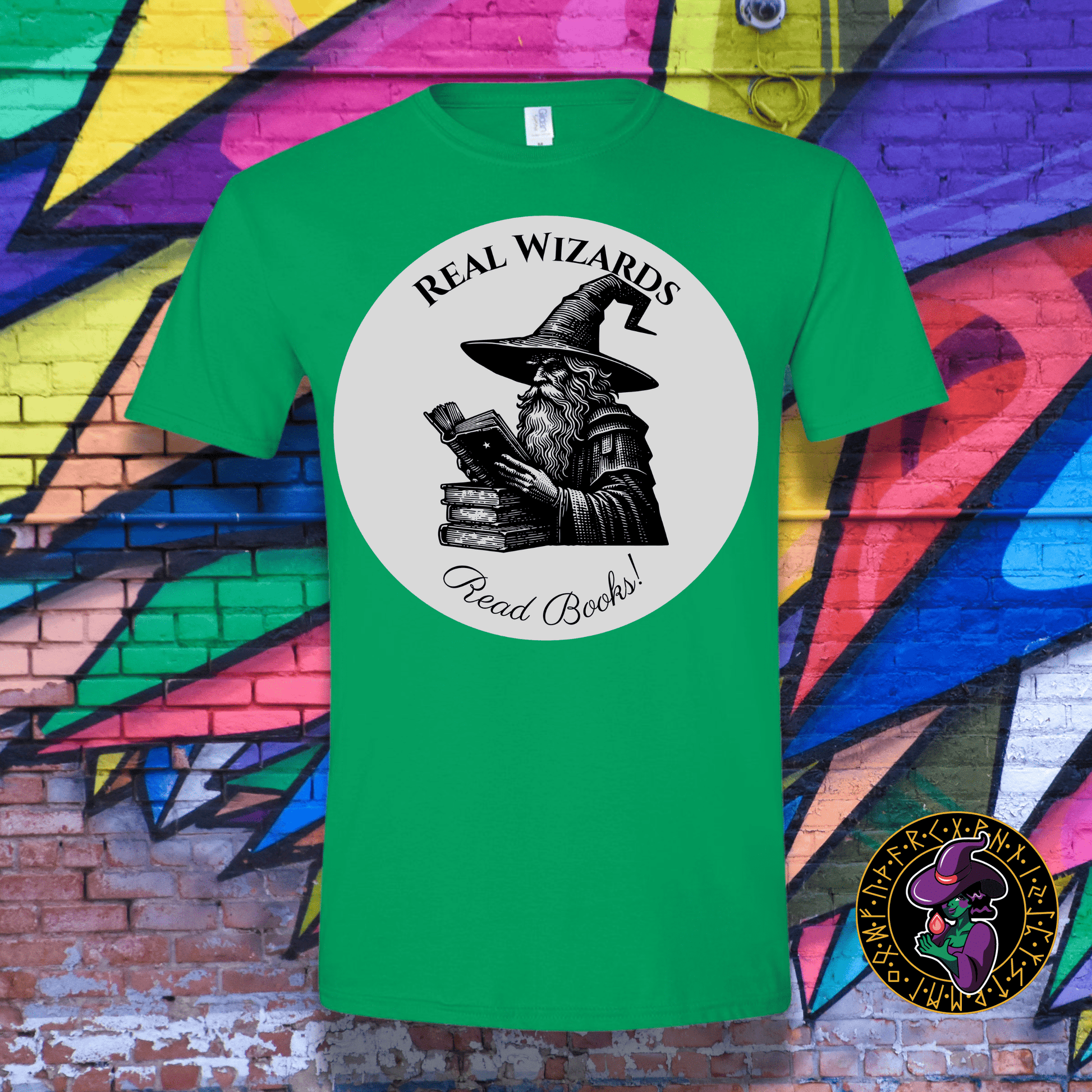 T-Shirt Irish Green / S Real Wizards Read Books V2 T-Shirt