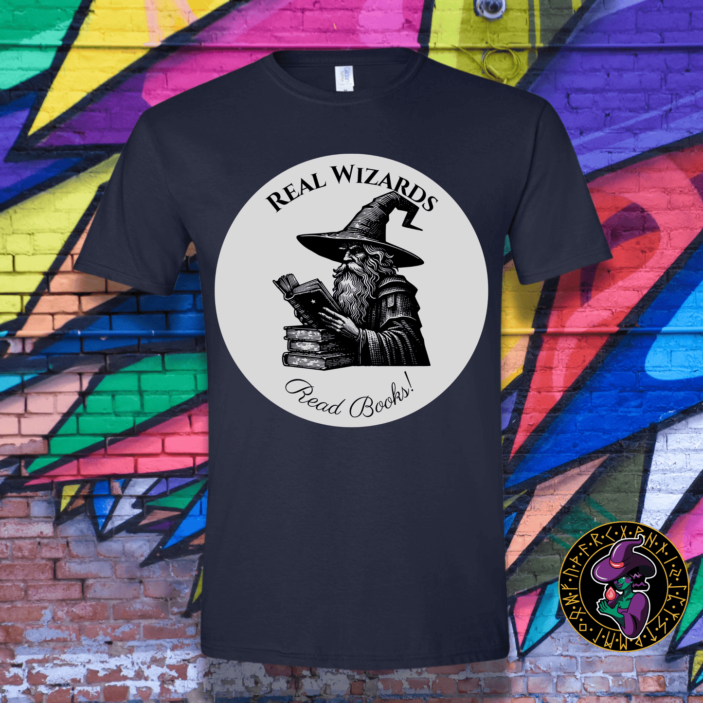 T-Shirt Navy / S Real Wizards Read Books V2 T-Shirt