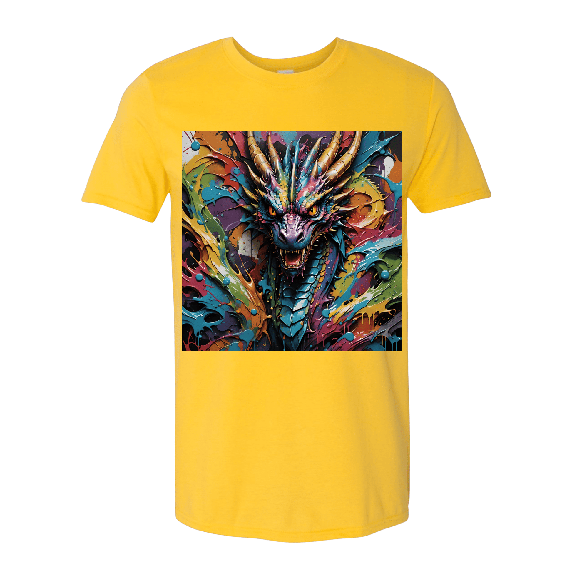 T-Shirt Splatter Dragon Painting T-Shirt Splatter Dragon Painting T-Shirt