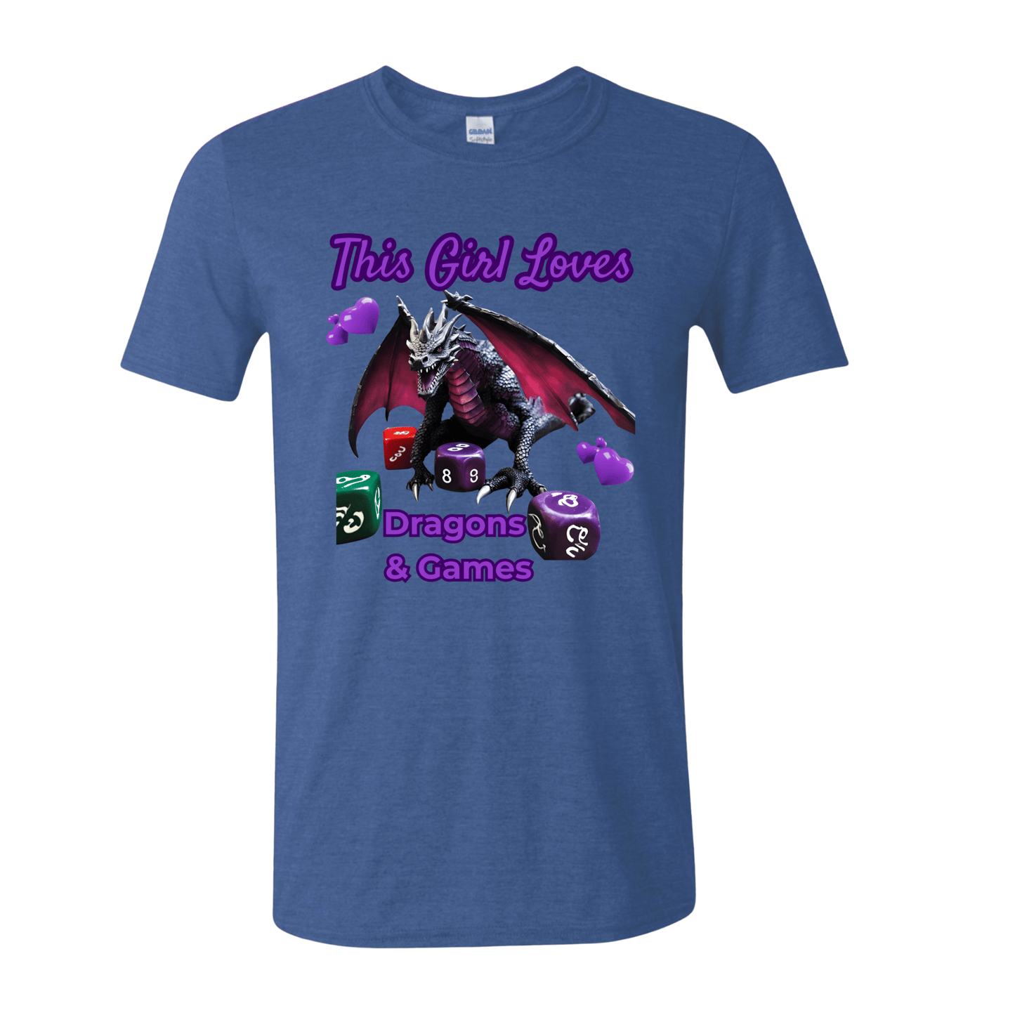 T-Shirt This Girl Loves Dragons & Games T-Shirt This Girl Loves Dragons & Games T-Shirt