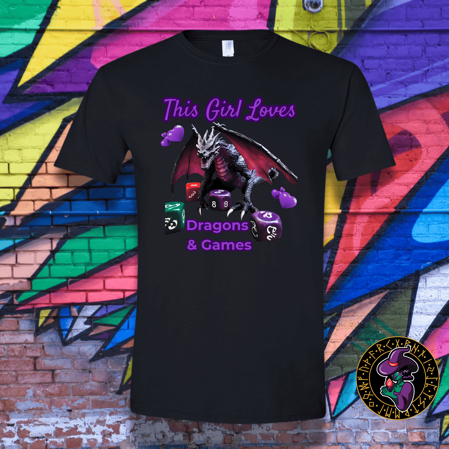 T-Shirt Black / S This Girl Loves Dragons & Games T-Shirt