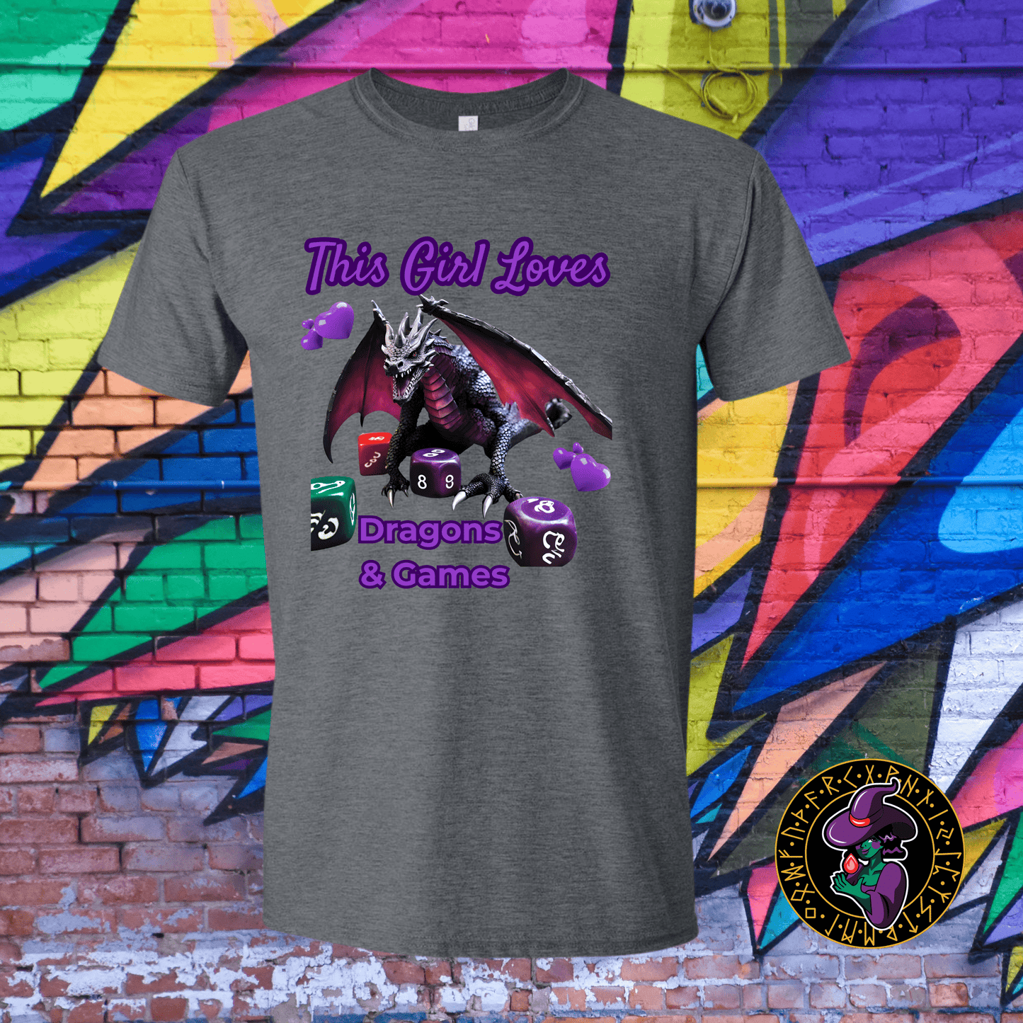 T-Shirt Dark Heather / S This Girl Loves Dragons & Games T-Shirt