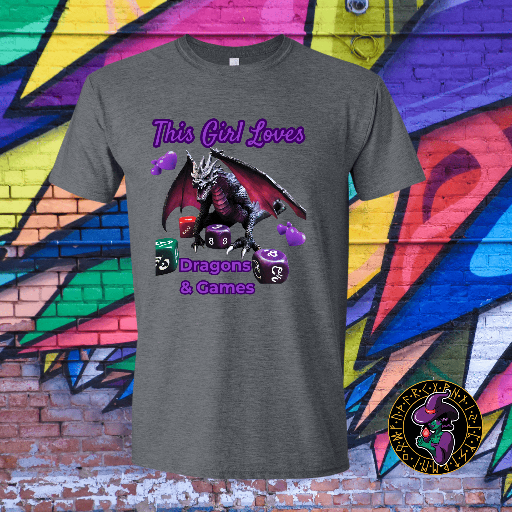 T-Shirt Dark Heather / S This Girl Loves Dragons & Games T-Shirt