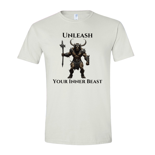 T-Shirt White / S Unleash Your Inner Beast Minotaur T-Shirt Unleash Your Inner Beast Minotaur T-Shirt