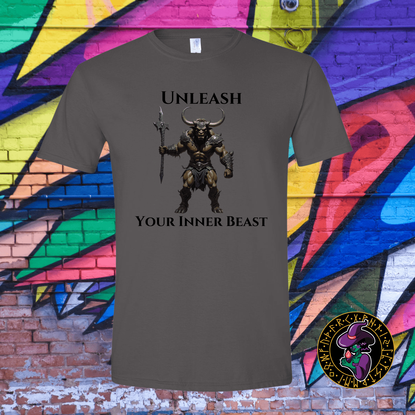 T-Shirt Charcoal / S Unleash Your Inner Beast Minotaur T-Shirt Unleash Your Inner Beast Minotaur T-Shirt