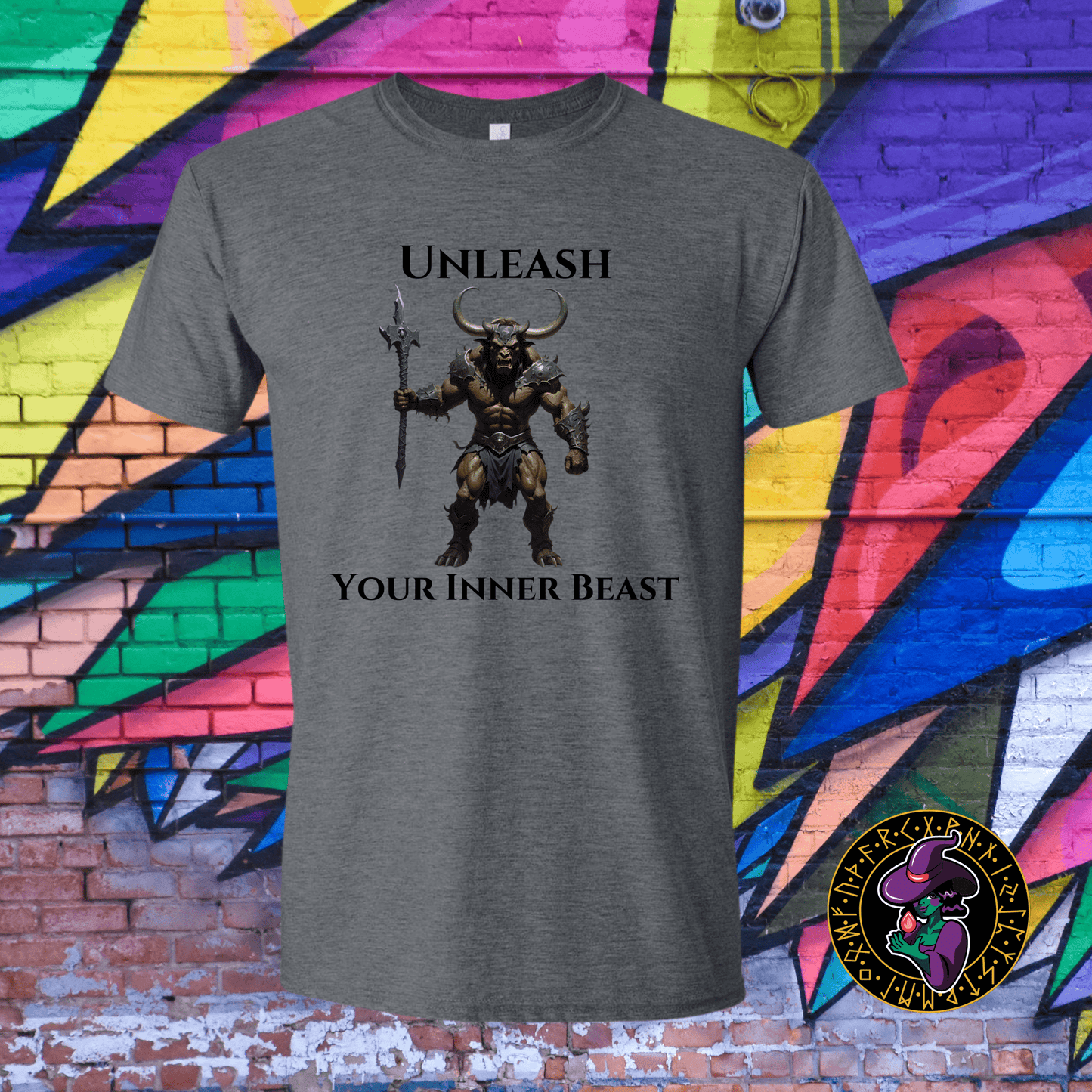 T-Shirt Dark Heather / S Unleash Your Inner Beast Minotaur T-Shirt Unleash Your Inner Beast Minotaur T-Shirt