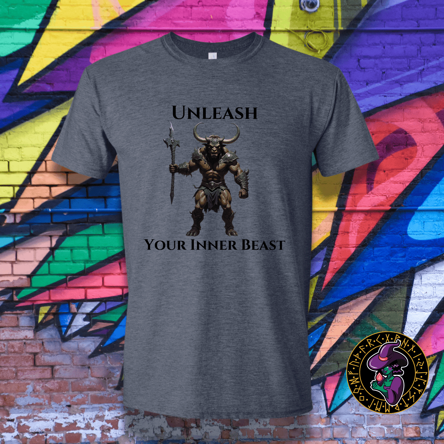 T-Shirt Heather Navy / S Unleash Your Inner Beast Minotaur T-Shirt Unleash Your Inner Beast Minotaur T-Shirt