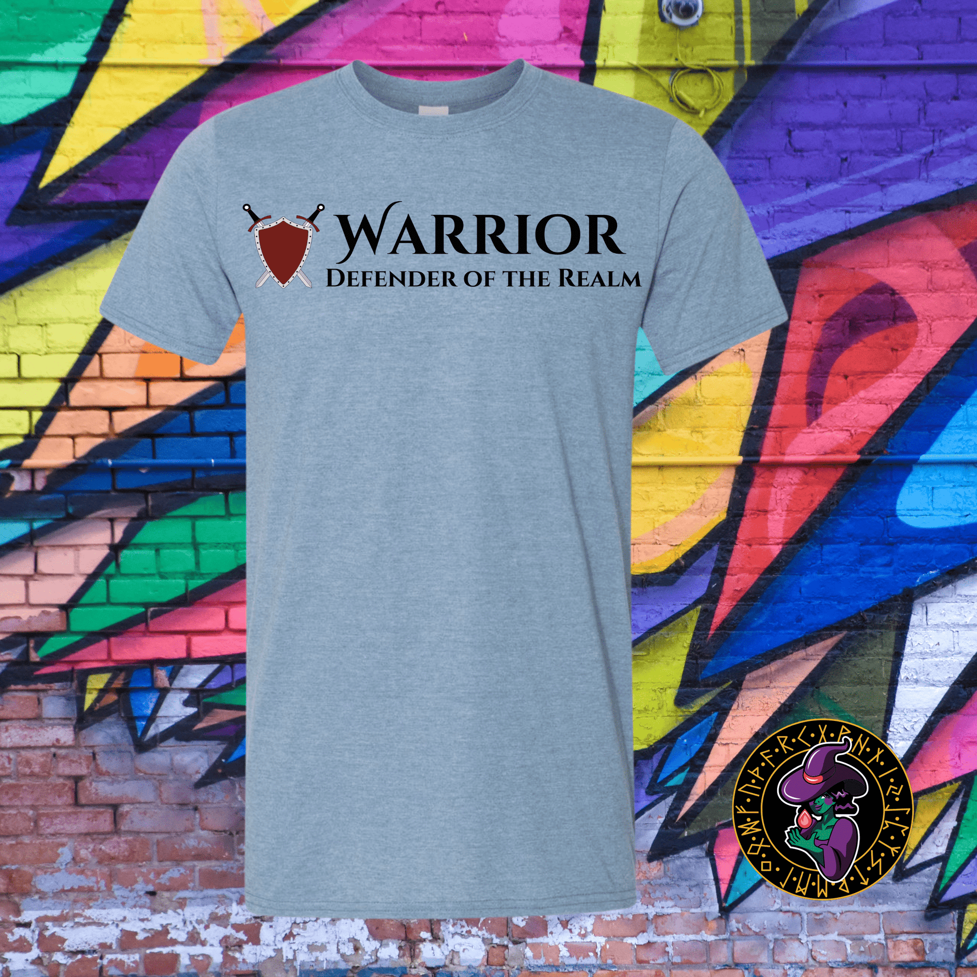 T-Shirt Heather Indigo / S Warrior Defender of the Realm T-Shirt Warrior Defender of the Realm T-Shirt